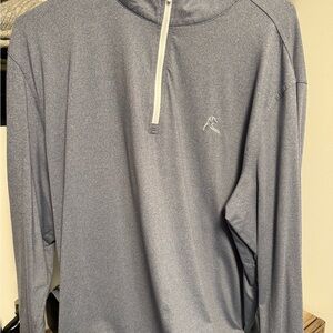 Rhoback Men's Heathered Blue Quarter-Zip Shirt